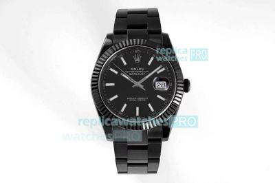 VR Factory Rolex Black Venom Replica Datejust II 41 Watch Black Dial